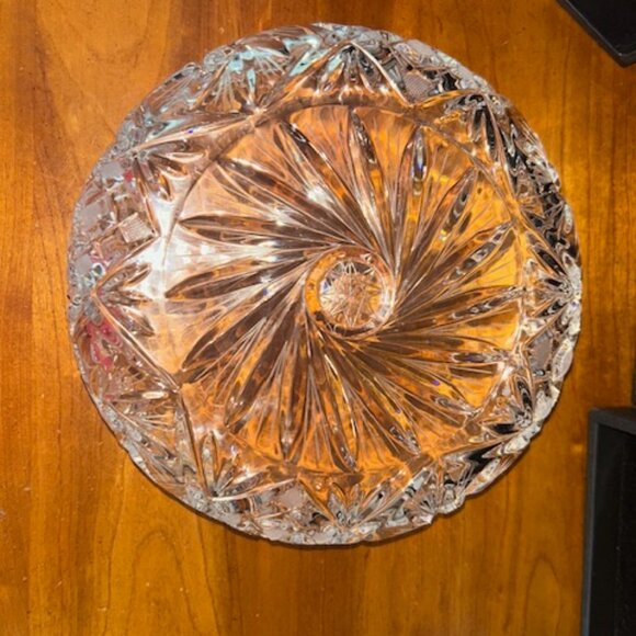 A SHOWPIECE -Royal Pinwheel by AVITRA - "Old Money" Large Crystal Bowl-SPARKLING - Picture 5 of 10
